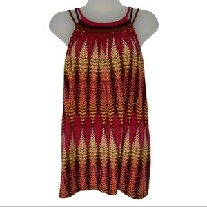 Tank Top Southwest Feather Orange Purple